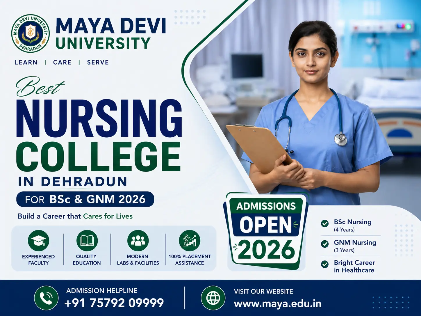Best Nursing College in Dehradun for BSc & GNM: Admission, Fees, Courses, Eligibility & Career Opportunities (2026)
